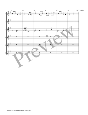 God Rest Ye Merry, Gentlemen - Traditional Carol/Gresham - 6 Trumpets - Score/Parts