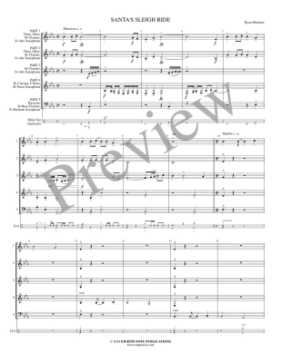 Santa\'s Sleigh Ride - Meeboer - Interchangeable Woodwind Ensemble - Score/Parts