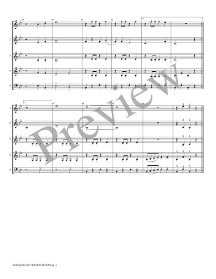 Sneaking on the Housetops - Meeboer - Interchangeable Woodwind Ensemble - Score/Parts