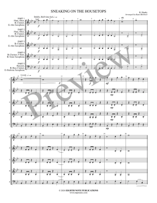 Sneaking on the Housetops - Meeboer - Interchangeable Woodwind Ensemble - Score/Parts