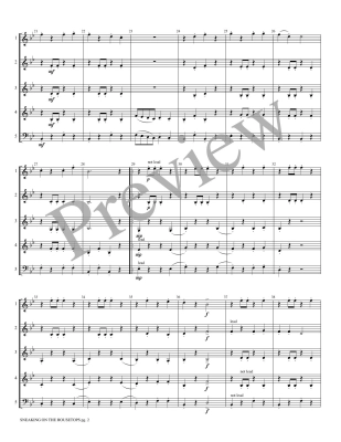 Sneaking on the Housetops - Meeboer - Interchangeable Woodwind Ensemble - Score/Parts