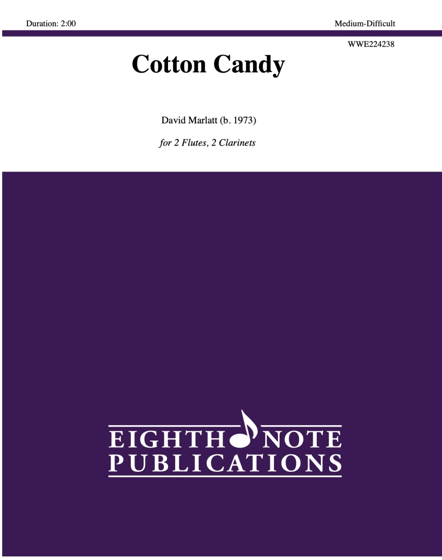 Cotton Candy - Marlatt - 2 Flutes/2 Clarinets - Score/Parts