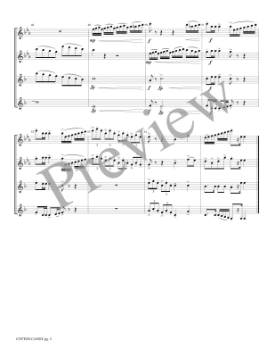 Cotton Candy - Marlatt - 2 Flutes/2 Clarinets - Score/Parts