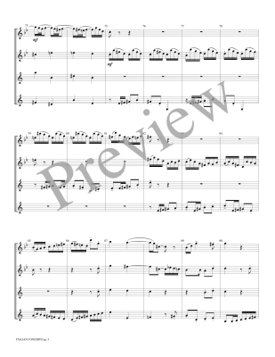 Italian Concerto, Movement I - Bach/Marlatt - 2 Flutes/2 Clarinets - Score/Parts