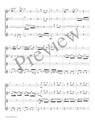 Italian Concerto, Movement I - Bach/Marlatt - 2 Flutes/2 Clarinets - Score/Parts