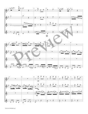 Italian Concerto, Movement I - Bach/Marlatt - 2 Flutes/2 Clarinets - Score/Parts