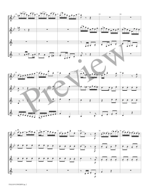 Italian Concerto, Movement I - Bach/Marlatt - 2 Flutes/2 Clarinets - Score/Parts