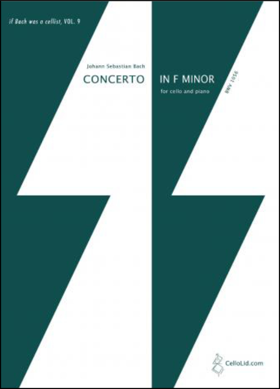 Concerto in F minor BWV1056 - Bach/Lidstrom - Cello/Piano - Sheet Music