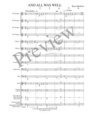 And All Was Well - Meeboer - Brass Choir - Score/Parts