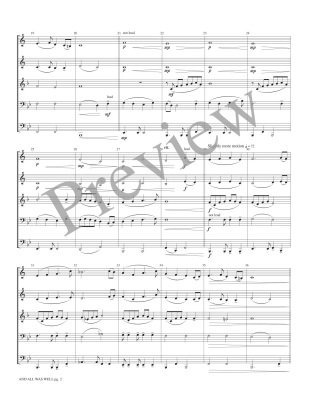 And All Was Well - Meeboer - Brass Quintet - Score/Parts