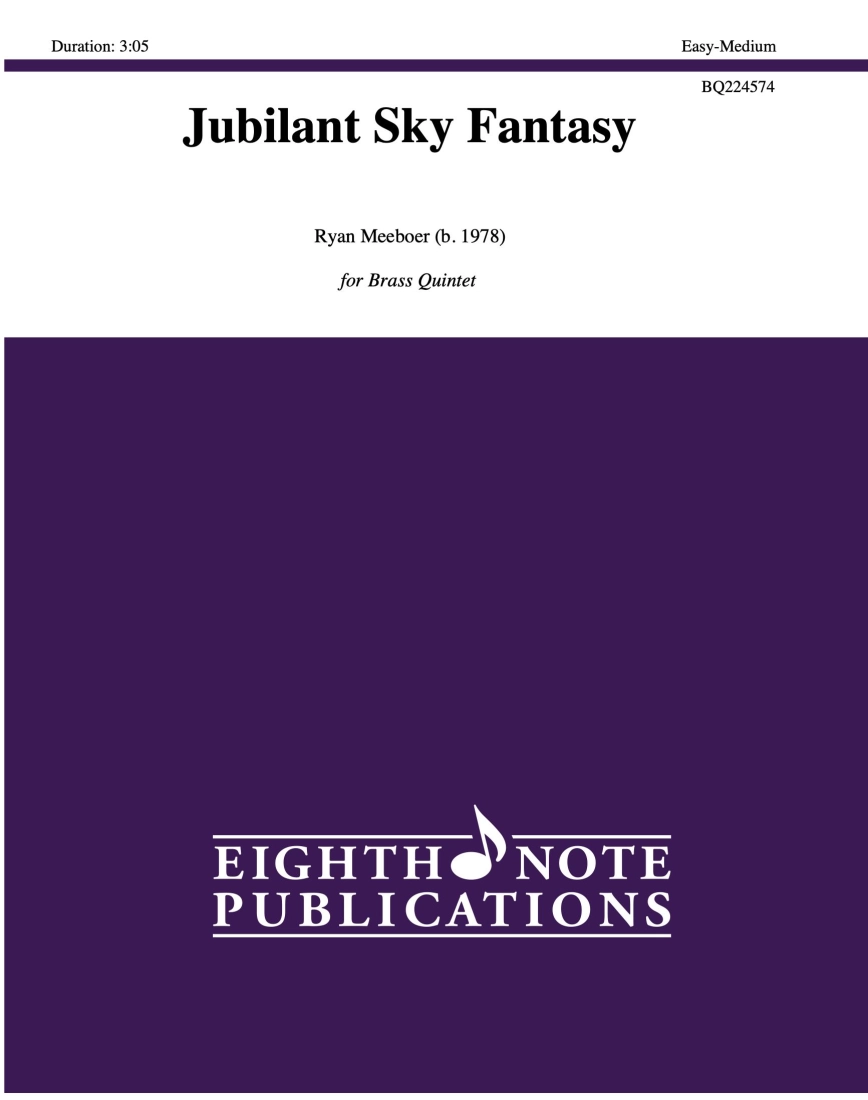 Jubilant Sky Fantasy - Meeboer - Brass Quintet - Score/Parts