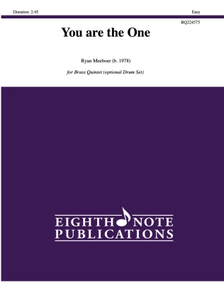 Eighth Note Publications - You are the One - Meeboer - Brass Quintet - Score/Parts