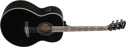 AJ70M1E Sitka Spruce/Okoume Jumbo Acoustic/Electric Guitar - Black High Gloss