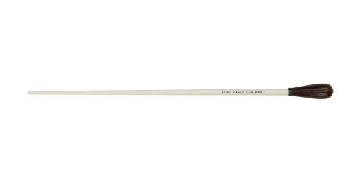 King David Batons - 14 White Baton with Pear Shaped Rosewood Handle