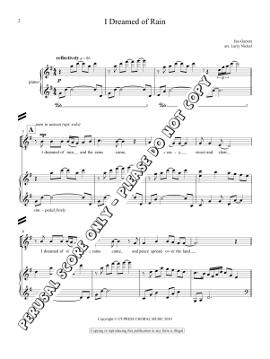 I Dreamed of Rain - Garrett/Nickel - SATB