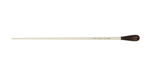 King David Batons - 12 White Baton with Pear Shaped Rosewood Handle