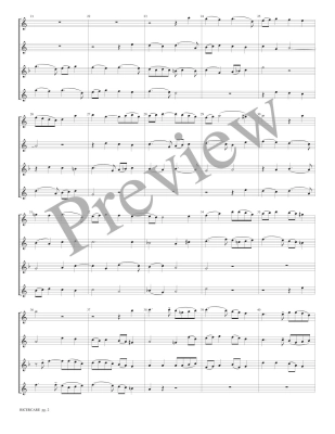 Ricercare - Palestrina/Marlatt - Saxophone Quartet - Score/Parts