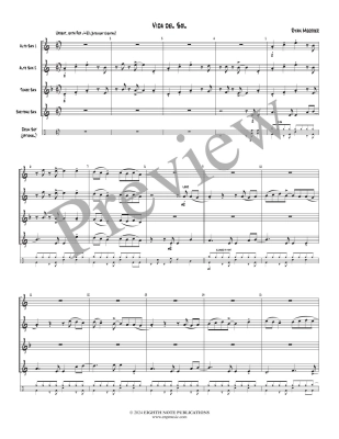 Vida del Sol - Meeboer - Saxophone Quartet - Score/Parts