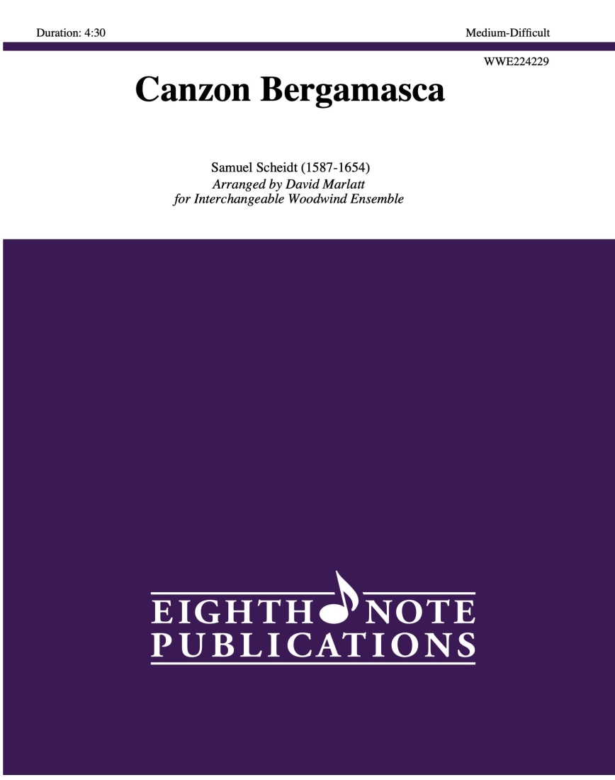 Canzon Bergamasca - Scheidt/Marlatt - Interchangeable Woodwind Ensemble - Score/Parts