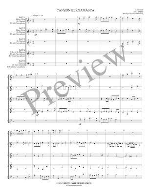 Canzon Bergamasca - Scheidt/Marlatt - Interchangeable Woodwind Ensemble - Score/Parts