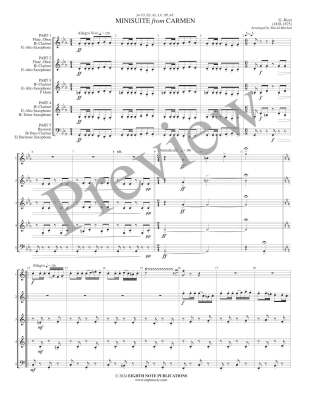 Minisuite from Carmen - Bizet/Marlatt - Interchangeable Woodwind Ensemble - Score/Parts