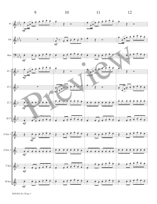 Sonata No. 50, Allegro con Brio - Haydn/Petersen - Woodwind Ensemble - Score/Parts