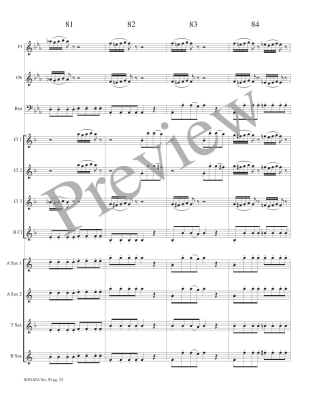 Sonata No. 50, Allegro con Brio - Haydn/Petersen - Woodwind Ensemble - Score/Parts