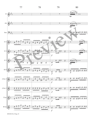 Sonata No. 50, Allegro con Brio - Haydn/Petersen - Woodwind Ensemble - Score/Parts