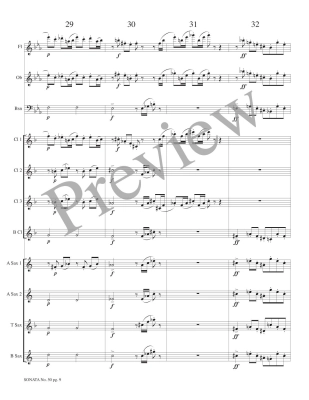 Sonata No. 50, Allegro con Brio - Haydn/Petersen - Woodwind Ensemble - Score/Parts