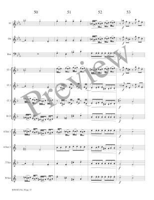 Sonata No. 50, Allegro con Brio - Haydn/Petersen - Woodwind Ensemble - Score/Parts