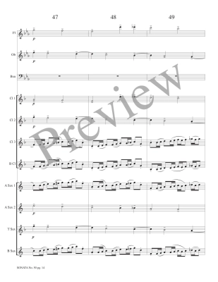 Sonata No. 50, Allegro con Brio - Haydn/Petersen - Woodwind Ensemble - Score/Parts