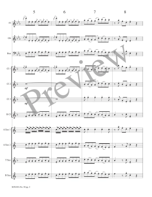 Sonata No. 50, Allegro con Brio - Haydn/Petersen - Woodwind Ensemble - Score/Parts