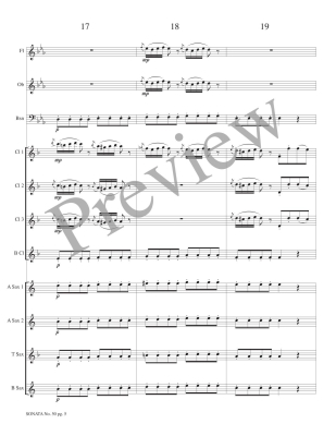 Sonata No. 50, Allegro con Brio - Haydn/Petersen - Woodwind Ensemble - Score/Parts