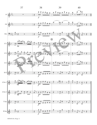 Sonata No. 50, Allegro con Brio - Haydn/Petersen - Woodwind Ensemble - Score/Parts