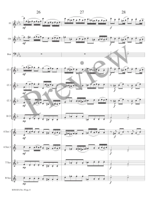 Sonata No. 50, Allegro con Brio - Haydn/Petersen - Woodwind Ensemble - Score/Parts