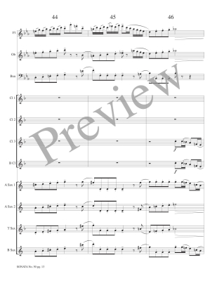 Sonata No. 50, Allegro con Brio - Haydn/Petersen - Woodwind Ensemble - Score/Parts