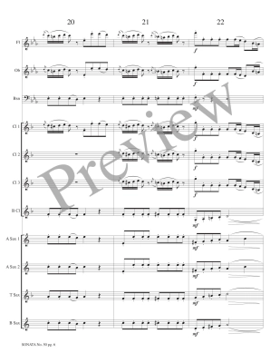 Sonata No. 50, Allegro con Brio - Haydn/Petersen - Woodwind Ensemble - Score/Parts