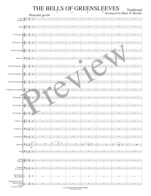 The Bells of Greensleeves - Traditional/Boothe - Concert Band - Gr. 3