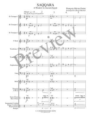 Saqqara: A Window to Ancient Egypt - Fortin/Marlatt - Brass Choir - Score/Parts