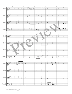 Canzon Noni Toni a 12 - Gabrieli/Marlatt - Brass Choir - Score/Parts