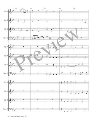 Canzon Noni Toni a 12 - Gabrieli/Marlatt - Brass Choir - Score/Parts