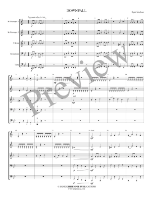 Downfall - Meeboer - Brass Quintet - Score/Parts