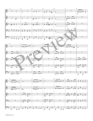 Downfall - Meeboer - Brass Quintet - Score/Parts