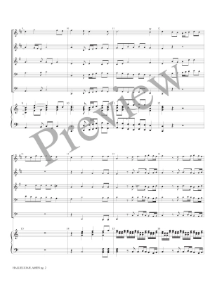 Hallelujah, Amen from Judas Maccabeus - Handel/Marlatt - Brass Quintet/Organ - Score/Parts