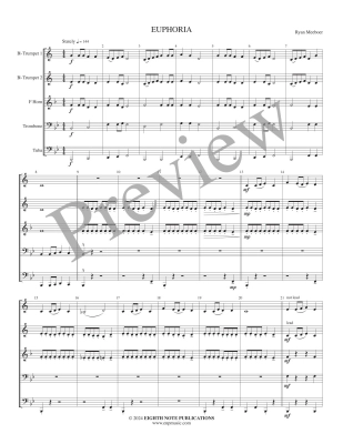 Euphoria - Meeboer - Brass Quintet - Score/Parts