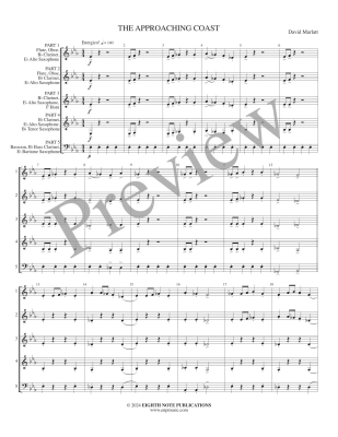 The Approaching Coast - Marlatt - Interchangeable Woodwind Ensemble - Score/Parts