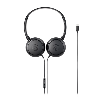 ATH-S120C Wired USB-C On-Ear Headphones - Black