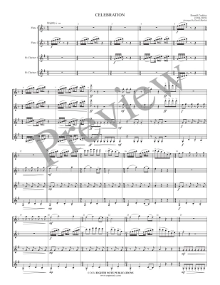 Celebration - Coakley/Marlatt - 2 Flutes/2 Clarinets - Score/Parts