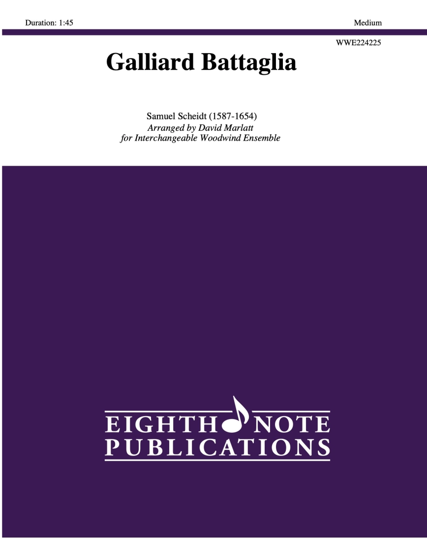 Galliard Battaglia - Scheidt/Marlatt - Interchangeable Woodwind Ensemble - Score/Parts