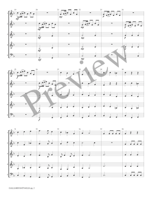 Galliard Battaglia - Scheidt/Marlatt - Interchangeable Woodwind Ensemble - Score/Parts